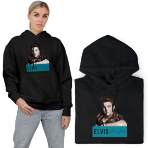 BLUZA Z KAPTUREM Damska ELVIS Presley WZORY - L
