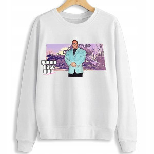 Ciepła BLUZA Damska RUSSIA HATE CLUB Wzory - M