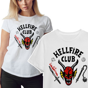 KOSZULKA Biała Damska Prezent HELLFIRE CLUB - XL