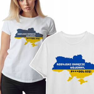 Koszulka Damska Anty War Stop Wojnie Wzory - M