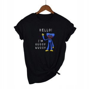 Koszulka DAMSKA Czarna POPPY PLAYTIME Wzory - M