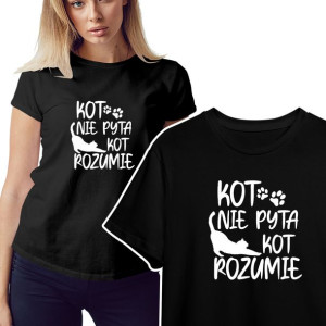 KOSZULKA Damska dla Miłośniczki KOTÓW Wzory - XL