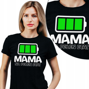 KOSZULKA Damska MAMA NA PEŁEN ETAT Prezent - XS