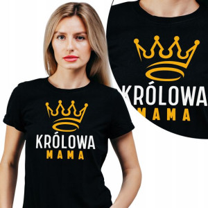 KOSZULKA Damska PREZENT Królowa MAMA Wzory - S