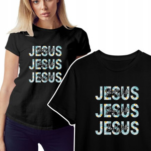 Modna KOSZULKA T-shirt RELIGIJNY Damski JESUS S
