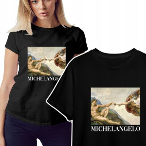 KOSZULKA DAMSKA T-shirt MICHAŁ ANIOŁ Wzory - L