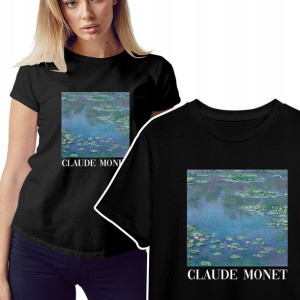 KOSZULKA DAMSKA T-shirt MONET Sztuka Wzory - S