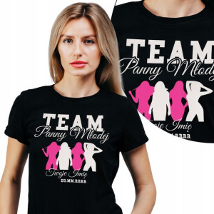 KOSZULKA Damska TEAM Panny MŁODEJ Wzory IMIĘ - S