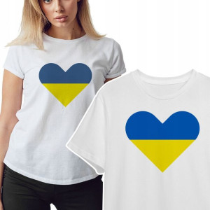 Koszulka Damska Wolna Ukraina Stop War Wzory - S