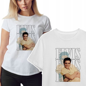 KOSZULKA T-shirt Damski ELVIS Presley Wzory - M