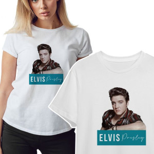 KOSZULKA T-shirt Damski ELVIS Presley Wzory - M