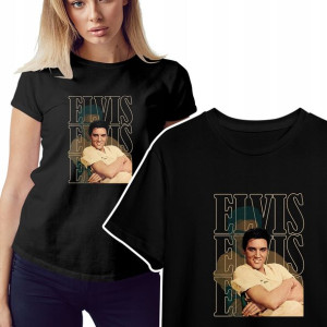 KOSZULKA T-shirt Damski ELVIS Presley Wzory - M