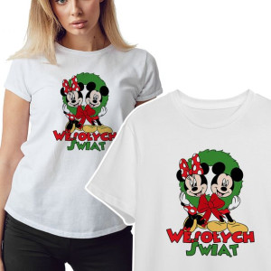 KOSZULKA T-shirt DAMSKI Wesołych ŚWIĄT Wzory - L