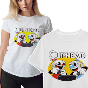 KOSZULKA T-shirt Damski WIELE Wzorów CUPHEAD - L