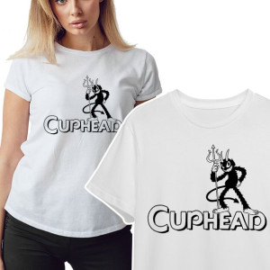 KOSZULKA T-shirt Damski WIELE Wzorów CUPHEAD - L