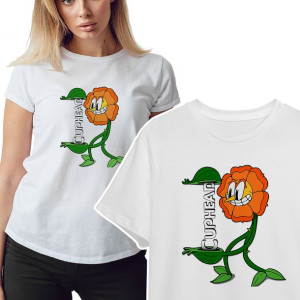 KOSZULKA T-shirt Damski WIELE Wzorów CUPHEAD - L