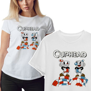 KOSZULKA T-shirt Damski WIELE Wzorów CUPHEAD - M