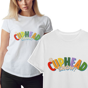 KOSZULKA T-shirt Damski WIELE Wzorów CUPHEAD - M