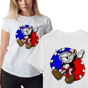 KOSZULKA T-shirt Damski WIELE Wzorów CUPHEAD - S