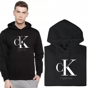 BLUZA Męska z KAPTUREM CK Ciężki KAC Wzory - S