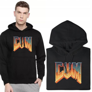 BLUZA Męska z Kapturem DooM CUM ŚMIESZNE WZORY XL