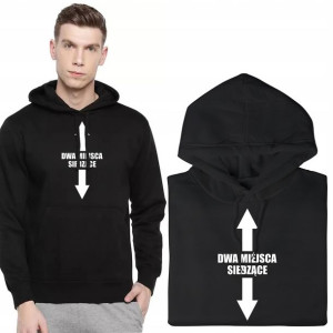 BLUZA Męska z Kapturem DWA MIEJSCA SIEDZĄCE - S