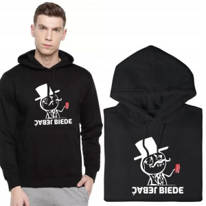 BLUZA Męska z KAPTUREM Je*ać BIEDĘ Wzory MiX - M