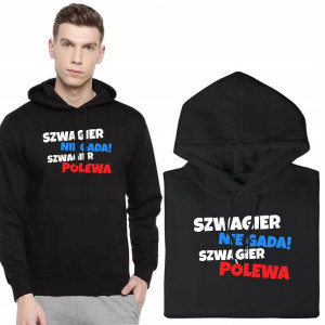 BLUZA Męska z Kapturem SZWAGIER Polewa WZORY - XXL