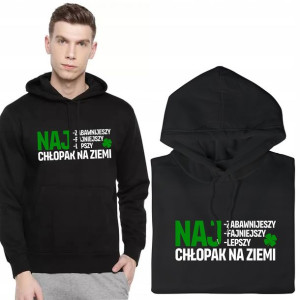 BLUZA Z KAPTUREM Prezent dla CHŁOPAKA Wzory - S