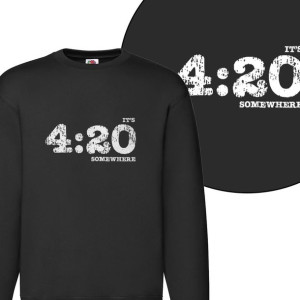 MĘSKA Bluza CZARNA MARIHUANA WEED MiX Wzorów - L