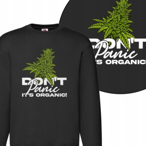 MĘSKA Bluza CZARNA MARIHUANA WEED MiX Wzorów - S