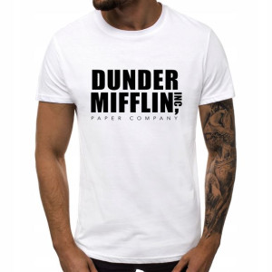 KOSZULKA Męska BIAŁA Prezent DUNDER MIFFLIN 01 - L
