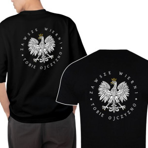 Koszulka Męska Patriotyczna Orzeł Flaga Wzory S