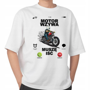 Koszulka Męska Prezent MOTOR WZYWA Wzory MiX - S