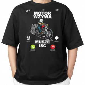 Koszulka Męska Prezent MOTOR WZYWA Wzory MiX - S