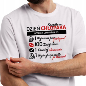 KOSZULKA Męska Prezent na DZIEŃ CHŁOPAKA MiX - S