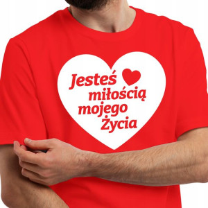 KOSZULKA Męska Prezent na WALENTYNKI Wzory - M