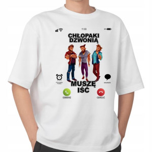 Koszulka Męska Śmieszna Chłopaki DZWONIĄ MiX - L
