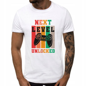 Koszulka MĘSKA T-shirt M z nadrukiem wzór GAMER 03