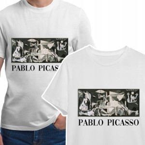 KOSZULKA MĘSKA T-shirt PICASSO Sztuka Wzory - M