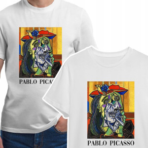 KOSZULKA MĘSKA T-shirt PICASSO Sztuka Wzory - S