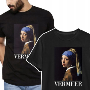 KOSZULKA MĘSKA T-shirt VERMEER SZTUKA Wzory - XXL