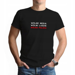 Koszulka Męska XXL CZARNA Anty-PIS WOLNE MEDIA 03