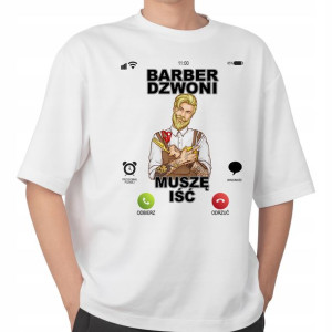 Koszulka T-shirt MĘSKI BARBER Dzwoni Wzory - XXL