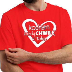 KOSZULKA T-shirt Męski na WALENTYNKI Wzory - M