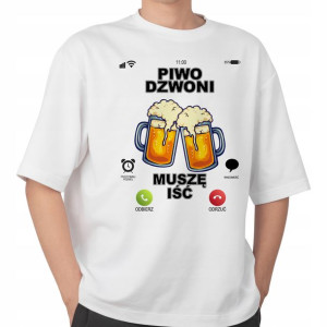 Koszulka T-shirt Męski PIWO DZWONI Wzory MIX - S