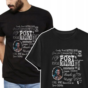 KOSZULKA T-shirt Męski POST MALONE Wzory MiX - M