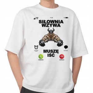 Koszulka T-shirt Męski SIŁOWNIA DZWONI Wzory - S
