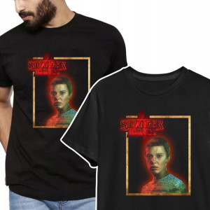 KOSZULKA T-shirt Męski STRANGER THINGS Wzory - S