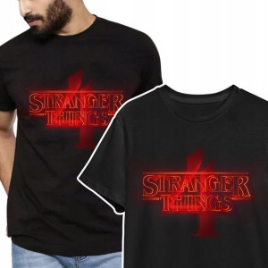 KOSZULKA T-shirt Męski STRANGER THINGS Wzory - XL
